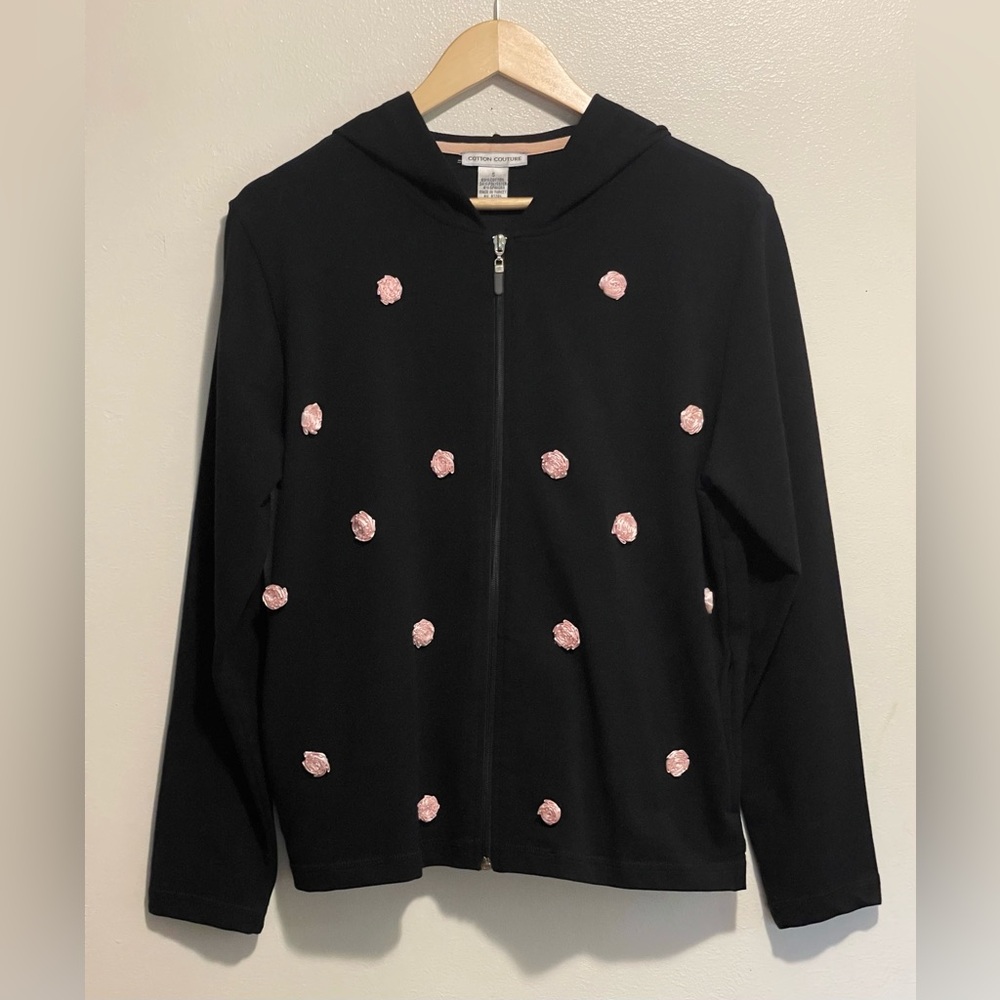 Cotton couture hooded jacket
